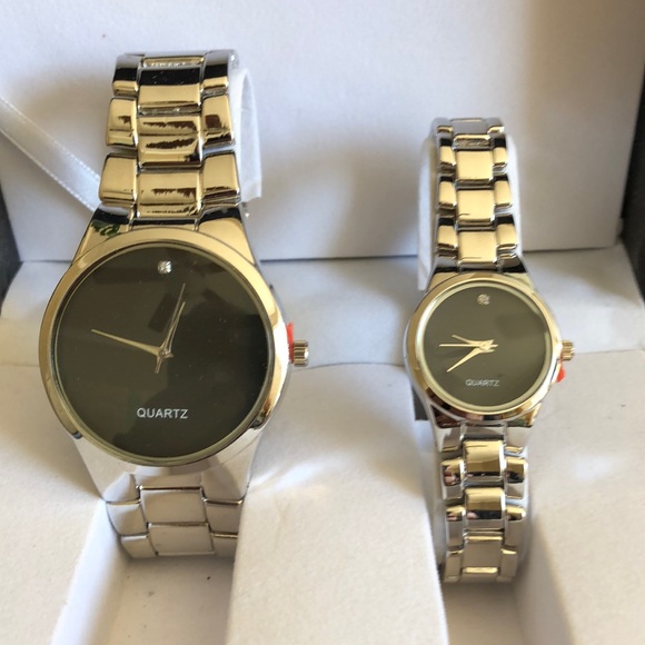Unbranded Other - NEW His/Hers Silver Stainless Watches